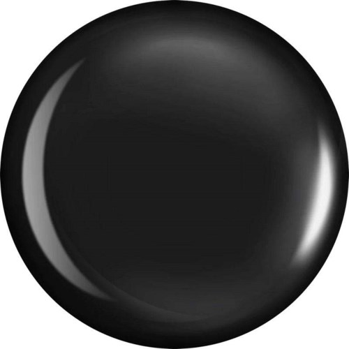 En skinnende svart ball med en lys refleksjon på overflaten.