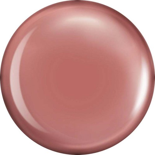 En rund, rosa makeup-kompakt med en glansig yta.