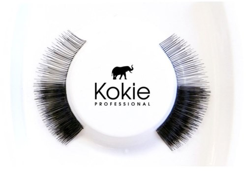 Falske øyevipper med en logo som har en elefant og teksten 'Kokie Professional'.