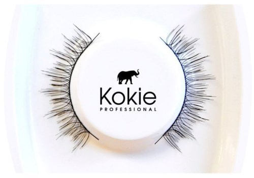 Øyevipper omgir en midtre logo med en elefant og ordene "Kokie Professional".
