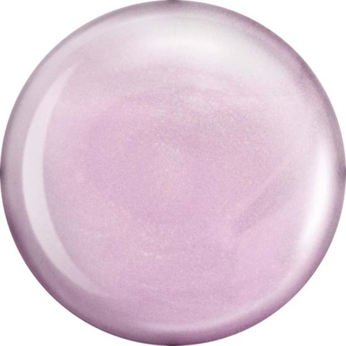 Ljus rosa nagellack med en glansig, slät yta i en rund flaska.