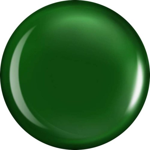 En blank, grønn, rund gjenstand med lyse refleksjoner på overflaten.