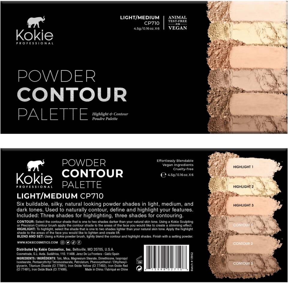 Kokie Cosmetics Powder Contour Kit Universal