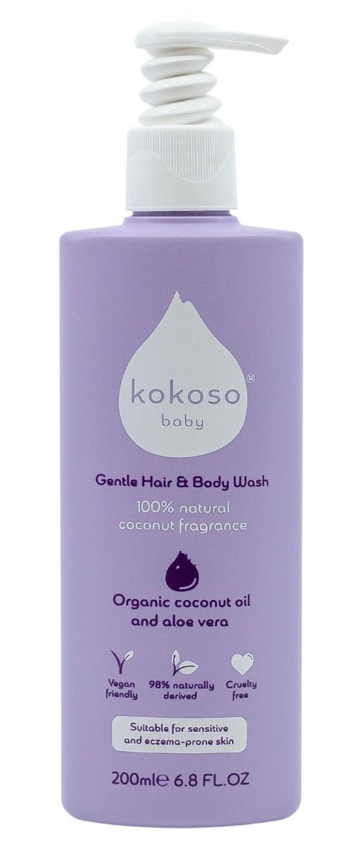 Kokoso Baby Gentle Hair & Body Wash 200 ml