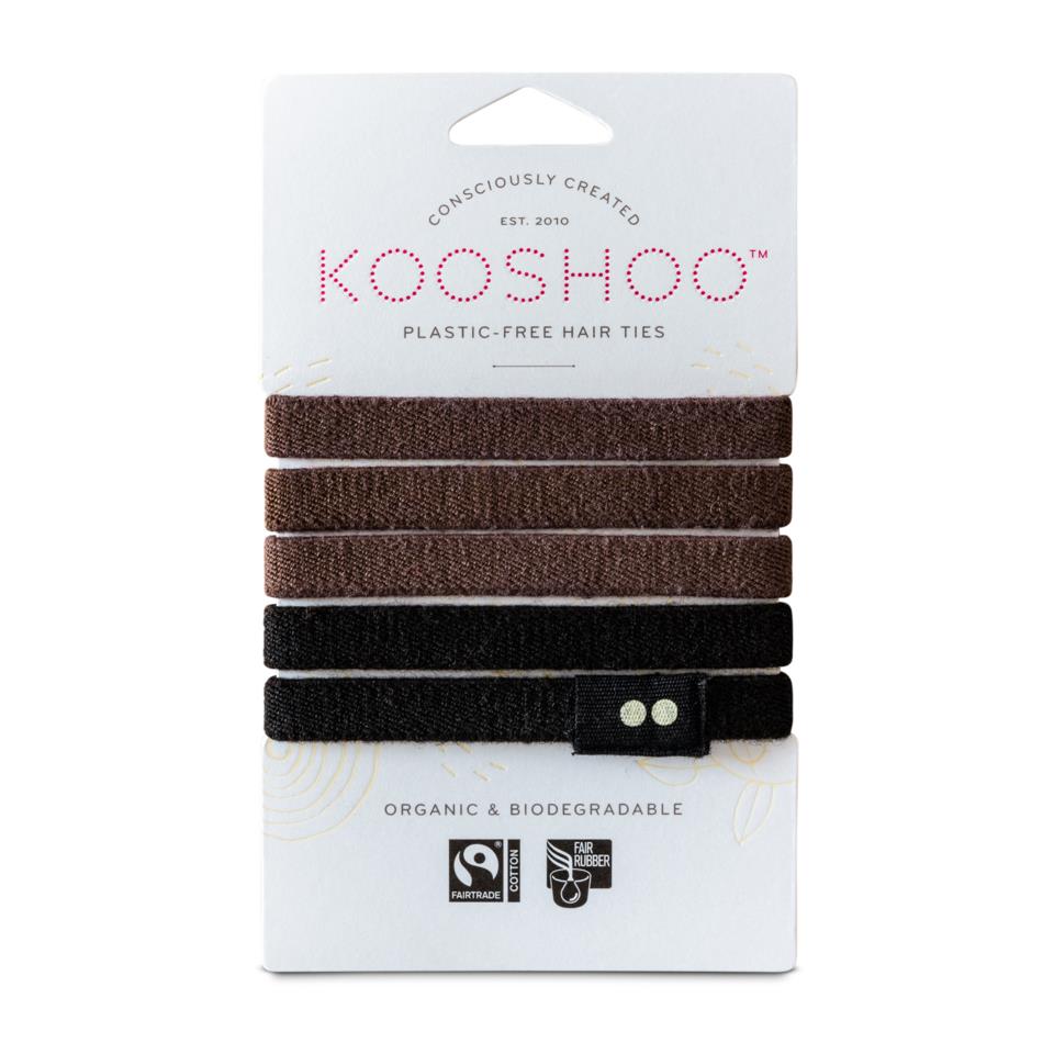 Kooshoo Organic Hair ties Brown/Black