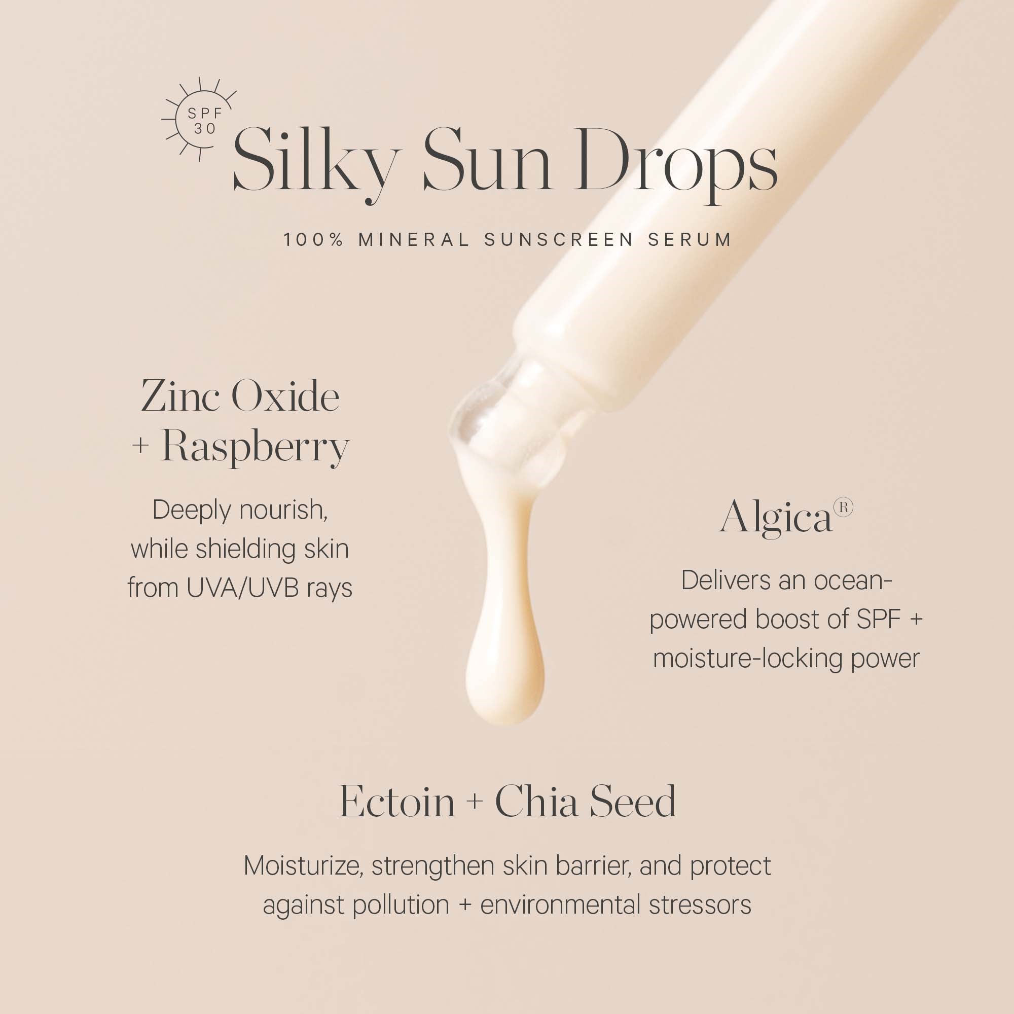 KORA Organics Silky Sun Drops 100% Mineral Sunscreen Serum 30 ml (obrázok 4)