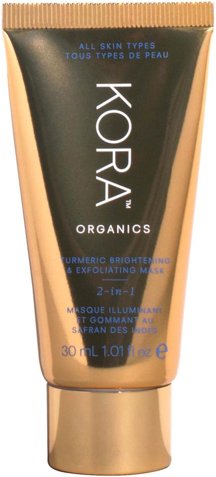 KORA Organics Turmeric Brightening & Exfoliating Mask 2-in-7