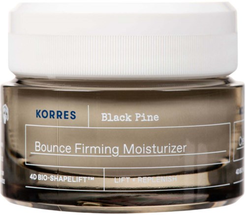 Pieni purkki Korres Bounce Firming Moisturizer, jossa on mustikan tuoksu.