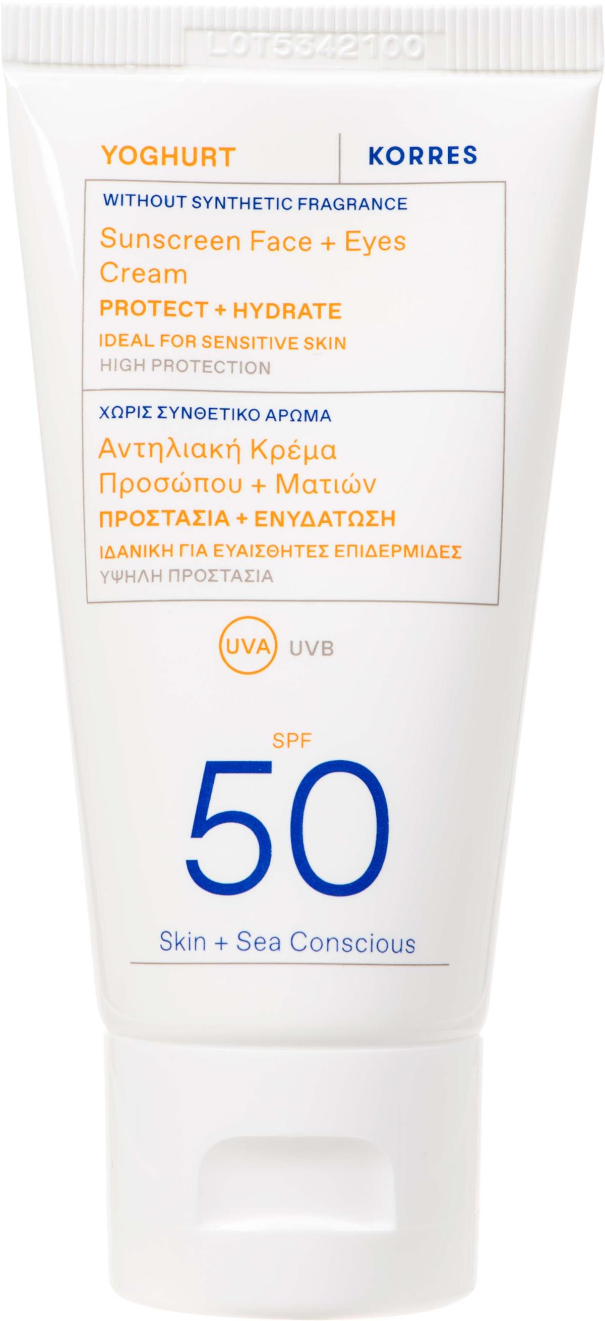 Korres Yoghurt Face + Eyes Sunscreen SPF 50 50 ml