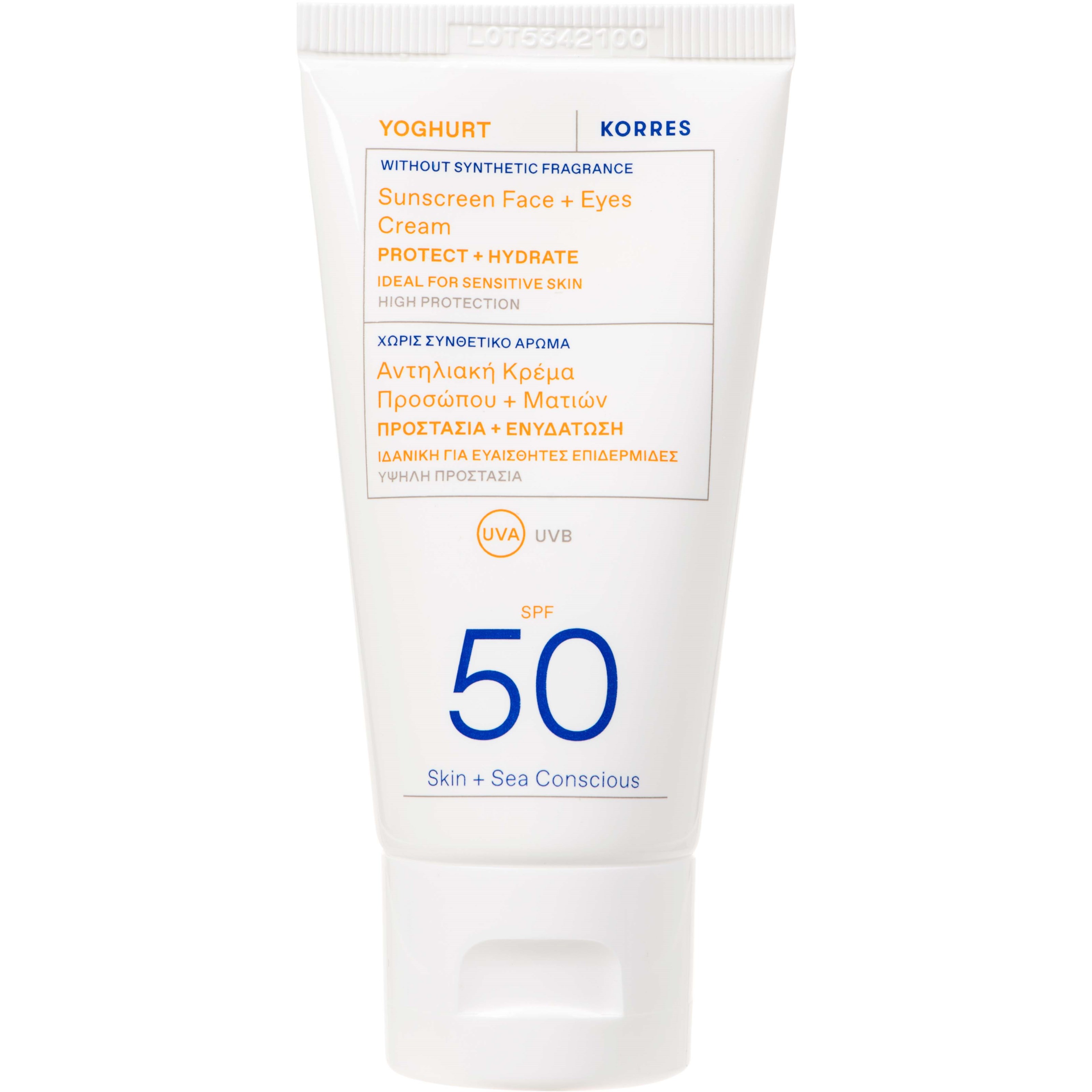 Korres Yoghurt Face + Eyes Sunscreen SPF 50 50 ml billede