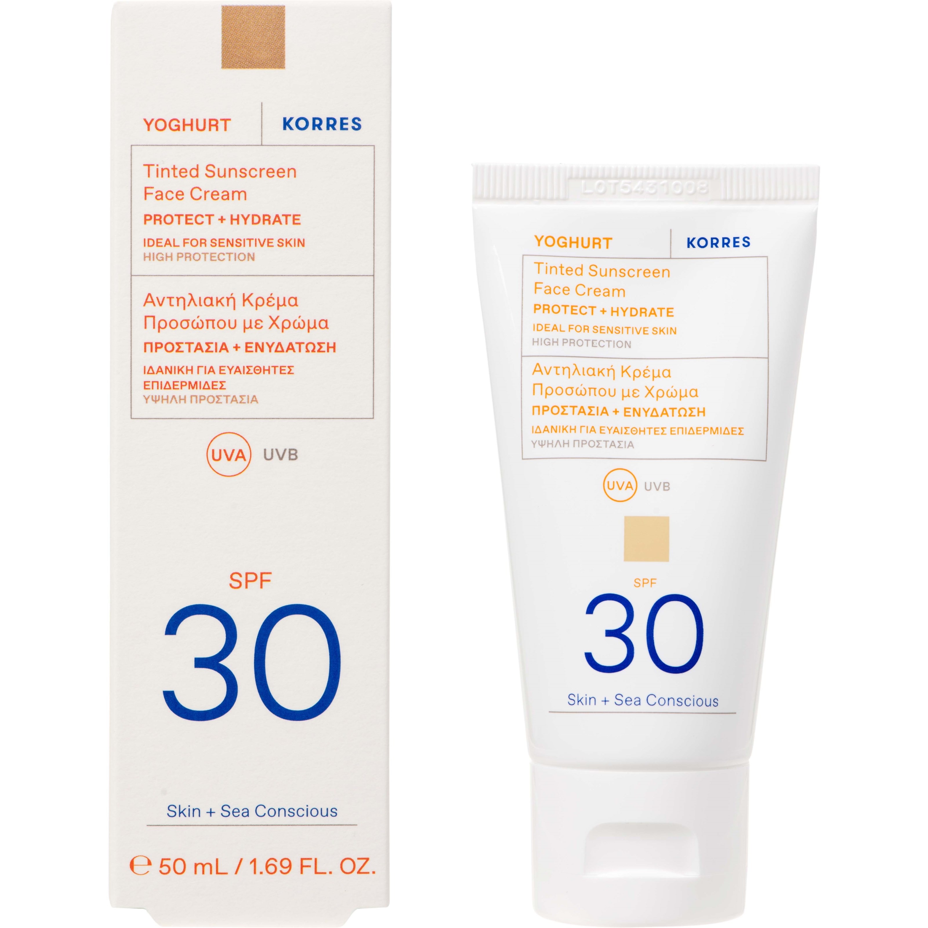 Korres Yoghurt Tinted Sunscreen Face Cream SPF 30 50 ml (obrázok 4)