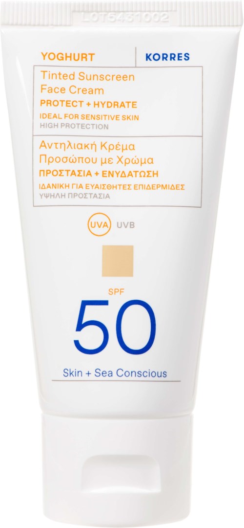 Korres Yoghurt Tinted Sunscreen Face Cream SPF 50 50 ml