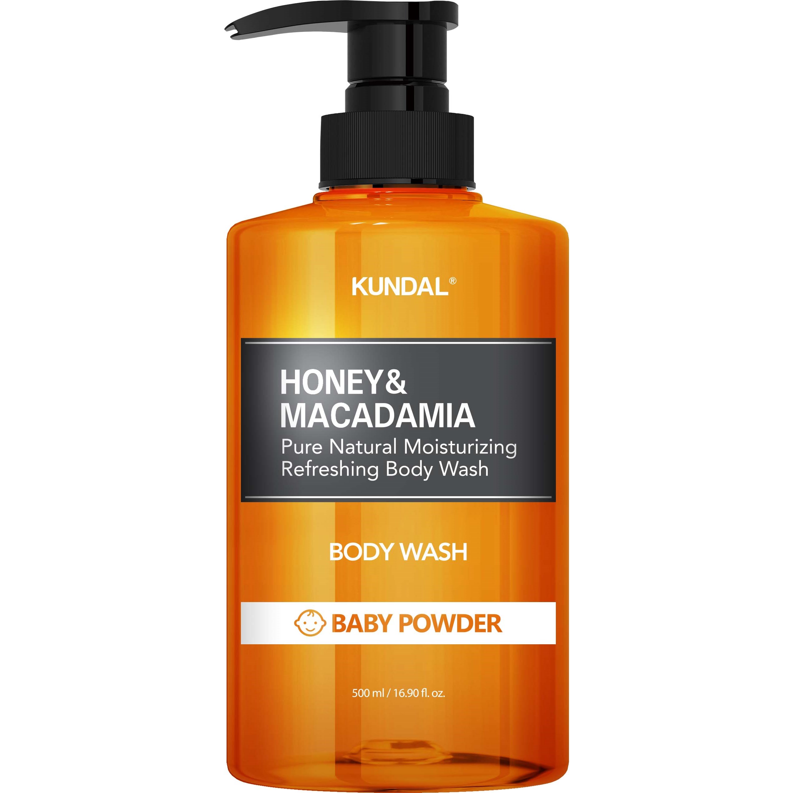 Läs mer om Kundal Honey & Macadamia Pure Body Wash Baby Powder 500 ml