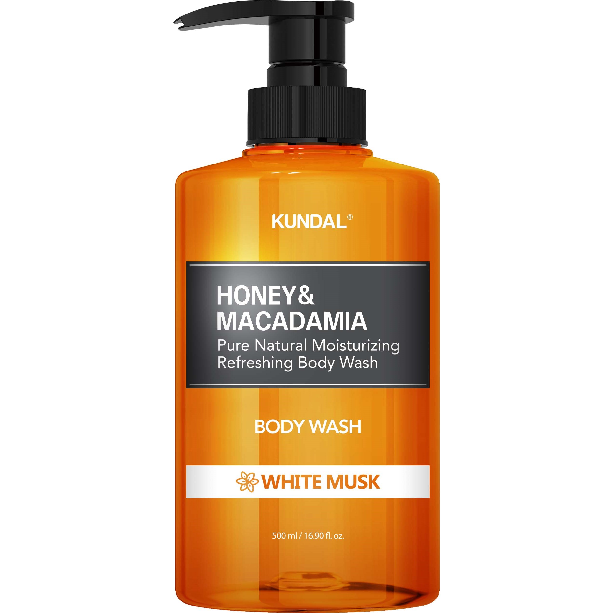 Läs mer om Kundal Honey & Macadamia Pure Body Wash White Musk 500 ml