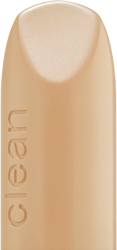 Beige-värinen tikku, jossa on 'gel'-teksti. Sen päässä on pyöreä suojus.