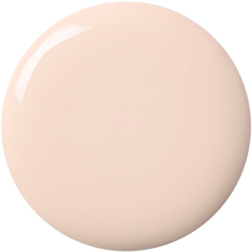 En stor, glat, beige kugle med refleksion øverst til venstre.