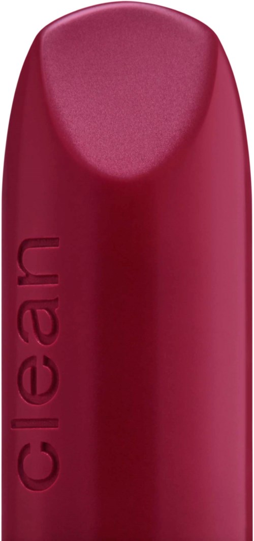A pink silicone cleansing device with the brand name "clear" embossed on it.