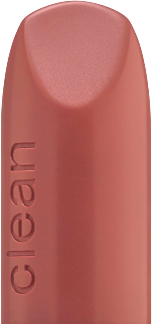 Läppstift i rosa med rundad topp och märket 'Cleen' inpräglat på sidan.