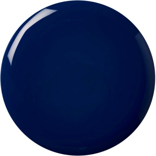 A large, shiny dark blue circle with a reflection light spot on the top left.