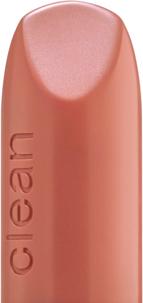En persikfärgad makeupprodukt med varumärkesnamnet 'Clever' inpräglat på sidan.
