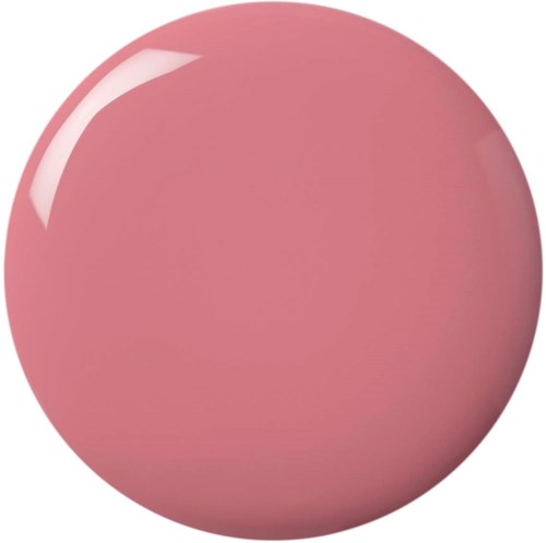 En rosa, glänsande, rund sak som en boll eller knapp.