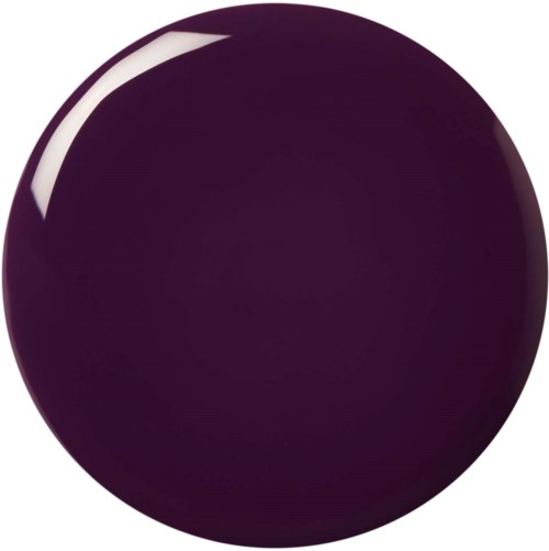 A black, shiny, round object with a reflection of light on top.