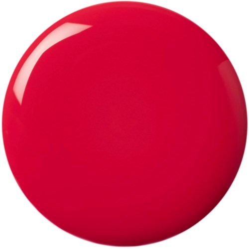 A shiny red sphere with a bright reflection surface.