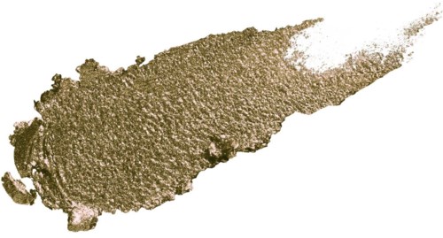 Goldenes Pulver in Form eines langen, schmalen Blattes oder Feders.