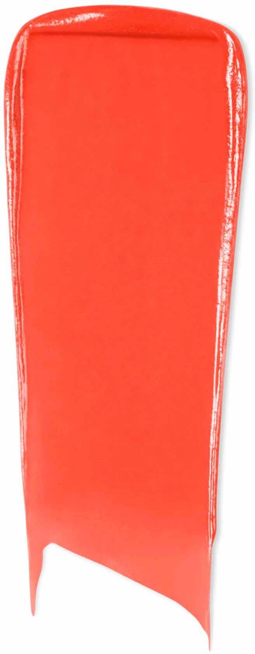 En lång, röd, texturerad flagga med en liten vit etikett längst ner.