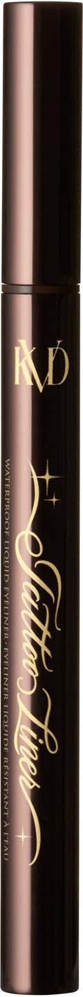 Een zwart tube met gouden tekst, mogelijk een cosmetisch product of lippenstift.