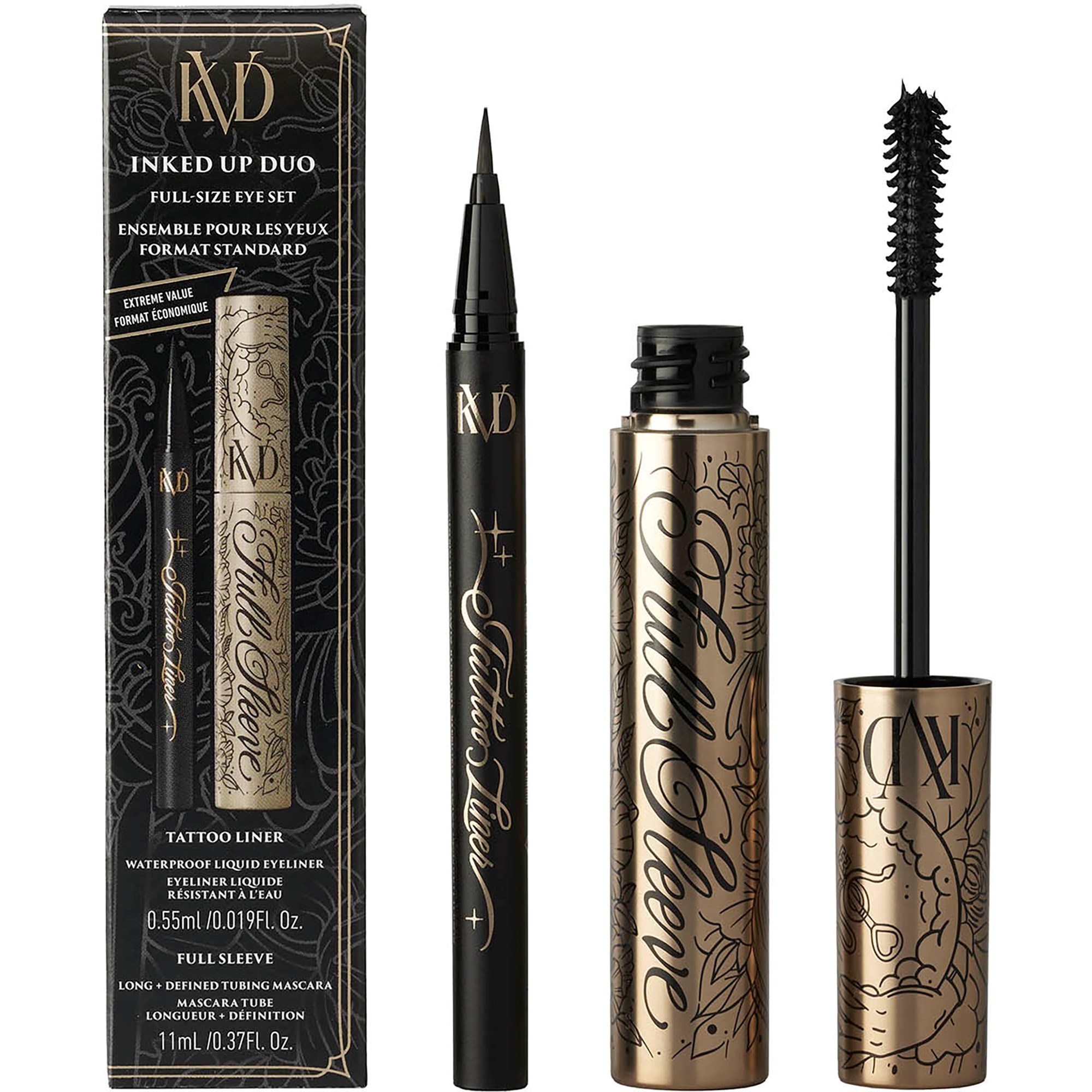 Läs mer om KVD Beauty Full Sleeve & Tattoo Liner Duo Set Limited Edition