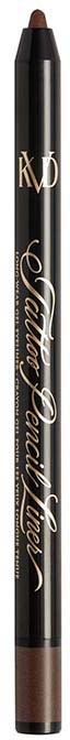 A black eyeliner pencil with gold writing reading "Forever Young" and "KD" on it.