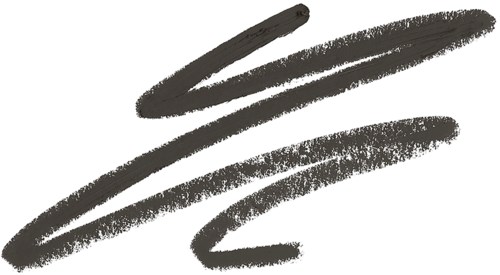 Black brush strokes on a white background, forming a loose, abstract design.