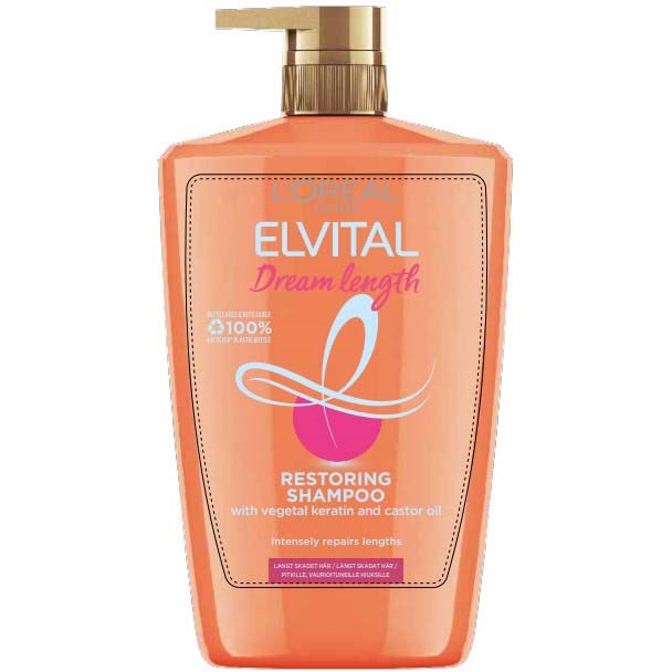Läs mer om Loreal Paris Elvital Dream Length Shampoo 1000 ml