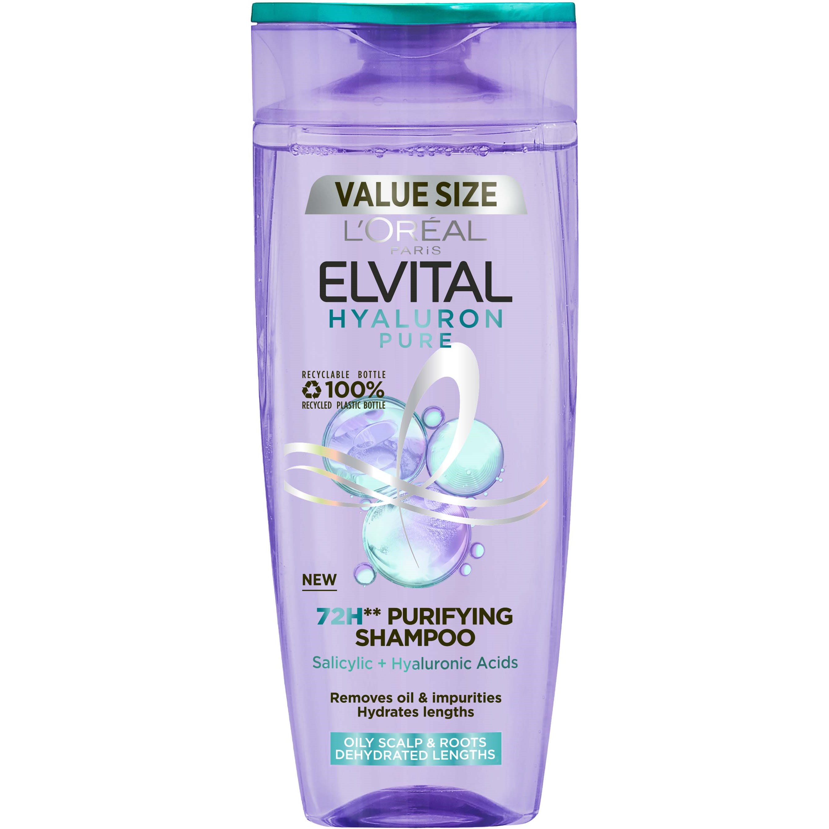 Läs mer om Loreal Paris Elvital Hyaluron Pure Purifying Shampoo 400 ml