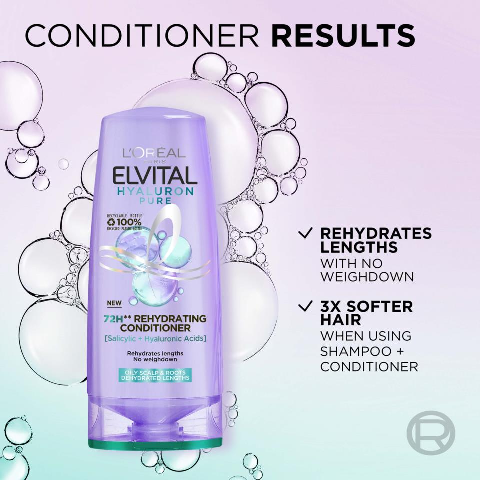 L'Oréal Paris Elvital Hyaluron Pure Rehydrating Conditioner 300 ml