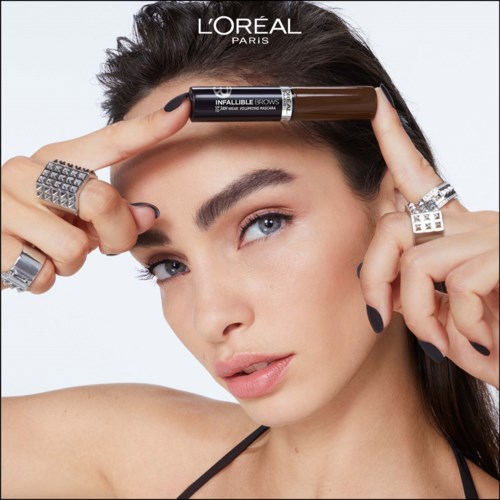 Гель для бровей L'Oreal Paris Infaillible Brows 24H Volumizing оттеночный, придаёт объём, оттенок 1.0 Ebony, 5 мл — фото 8