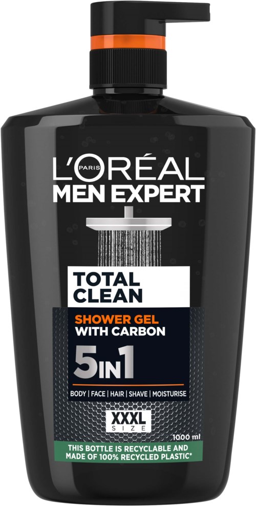 Loreal Paris Men Expert Total Clean Shower Gel with Carbon 1000 ml