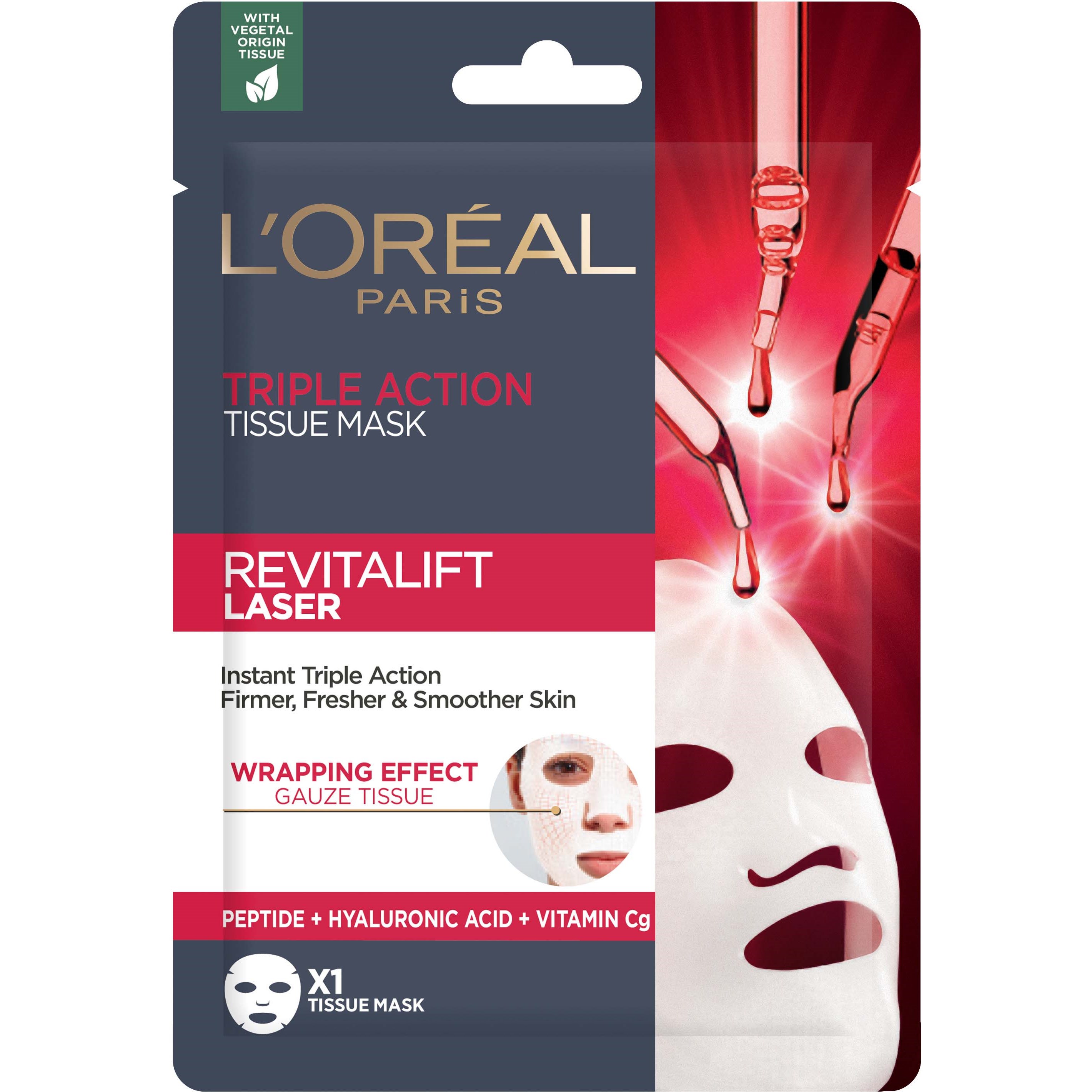 Läs mer om Loreal Paris Revitalift Laser Triple Action Tissue Mask 1 pcs 28 g