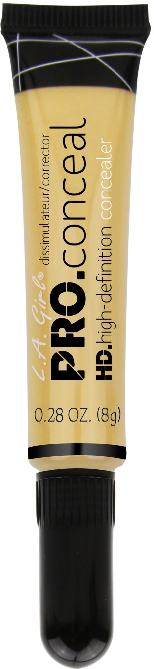 En liten tub märkt 'PRO HD högupplöst concealer' med ett svart lock, används för makeup.