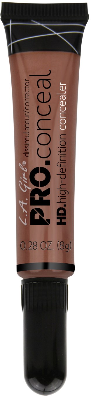 En tub med HD high-definition concealer med svart lock och brunt kropp, märkt 'PRO'.