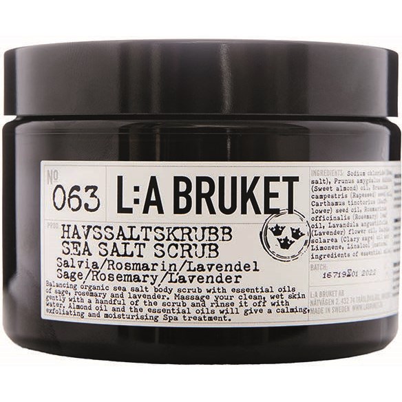 L:a Bruket 063 Sea Salt Scrub Sage/Rosemary/Lavender 420 g billede