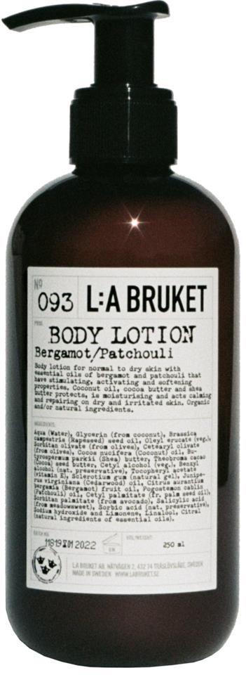 L:a Bruket 093 Bodylotion Bergamott/Patchouli 240 ml