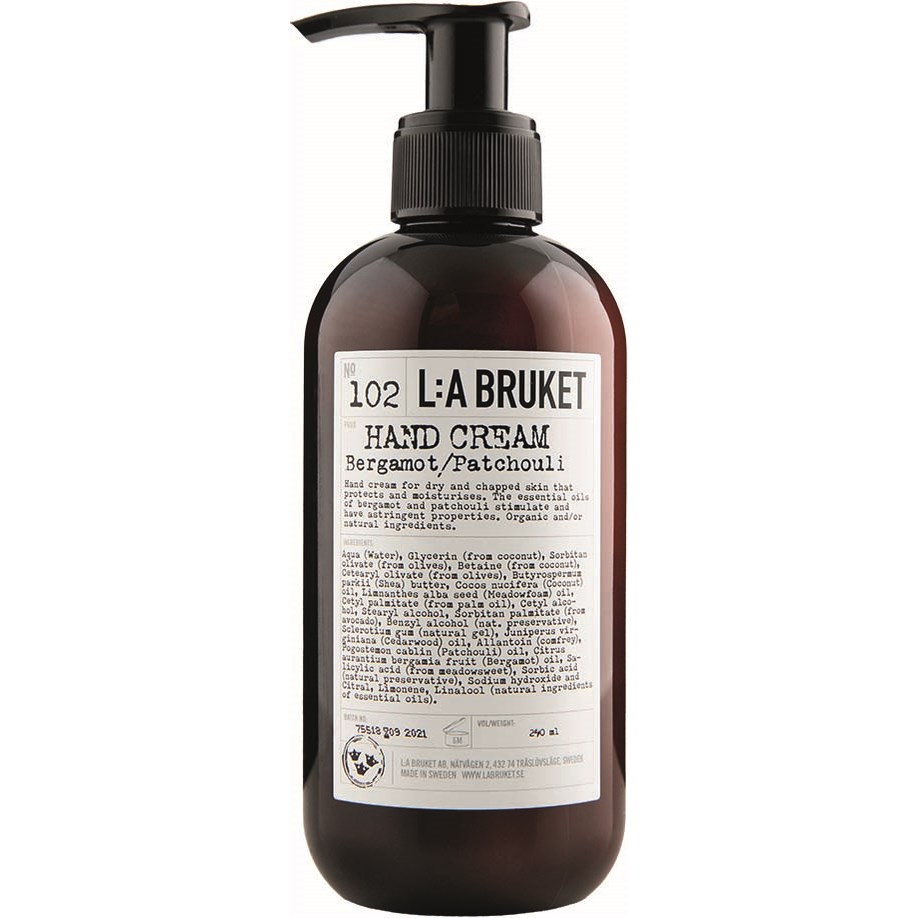 L:A Bruket 102 Handcrème Bergamot/Patchouli CosN 240 ml