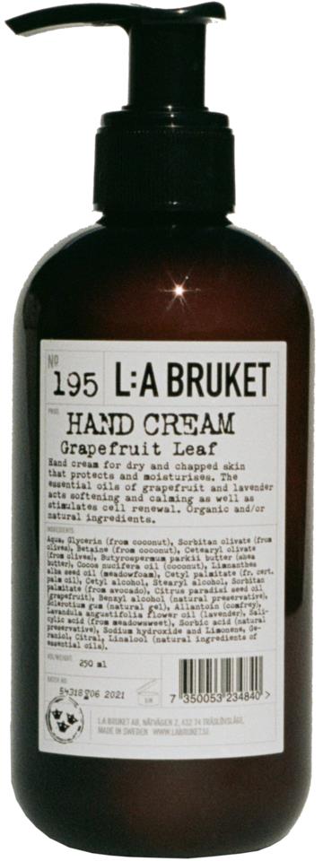 L:a Bruket 195 Handcrème Grapefruit Leaf 240 ml
