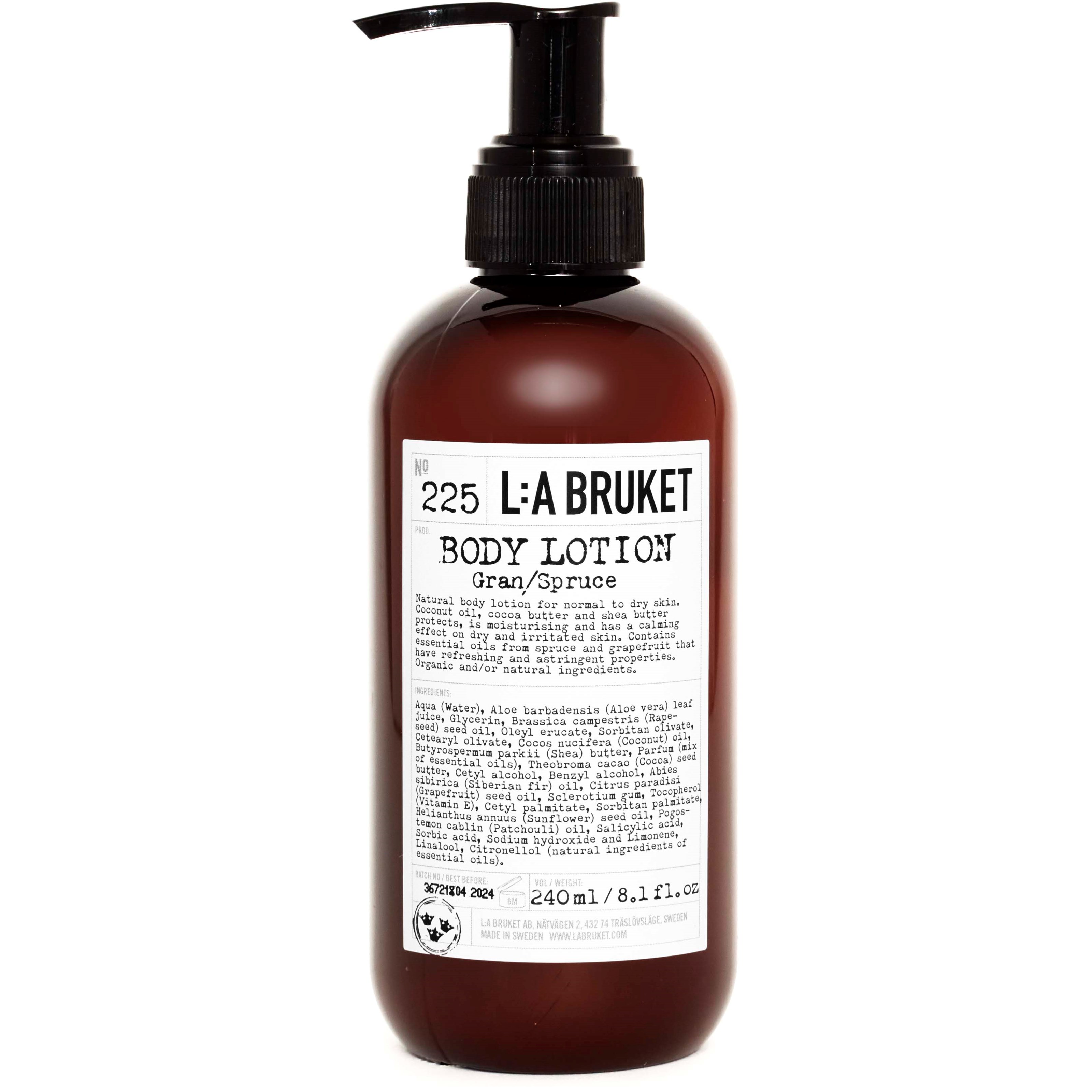 L:a Bruket 225 Body Lotion Spruce CosN 240 ml billede