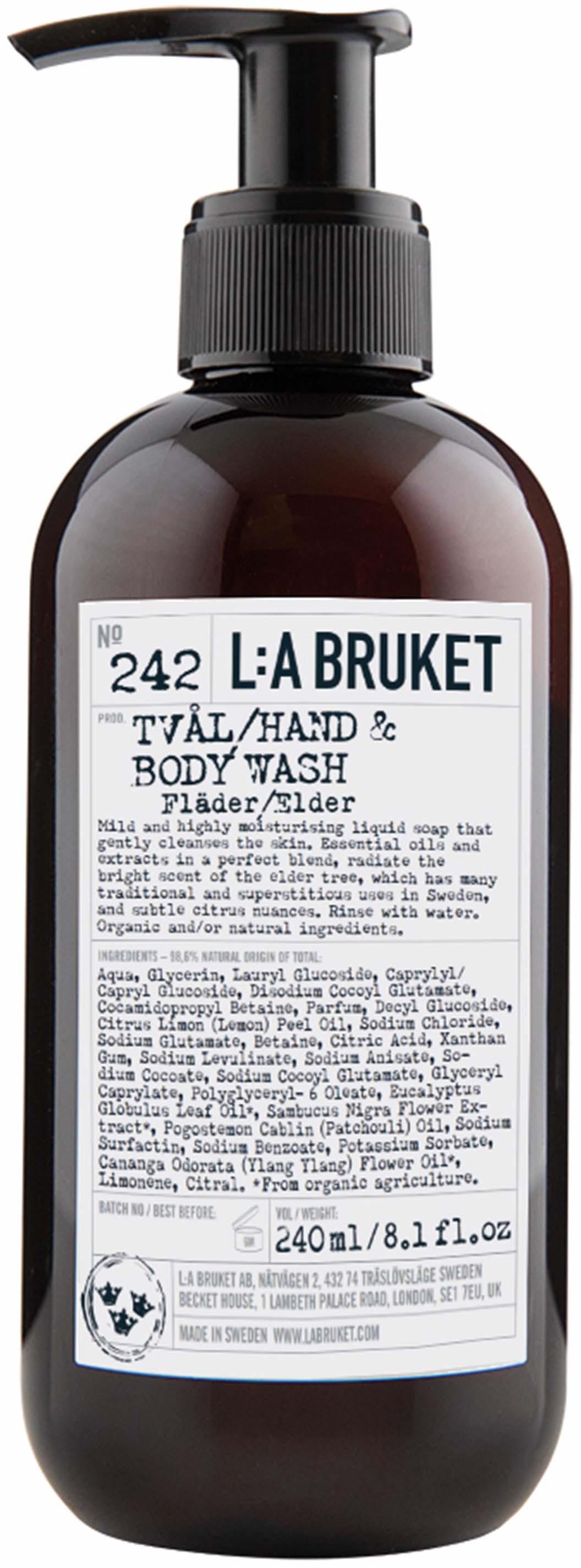 L:a Bruket 242 Hand & Body Wash Elder CosN 240 ml