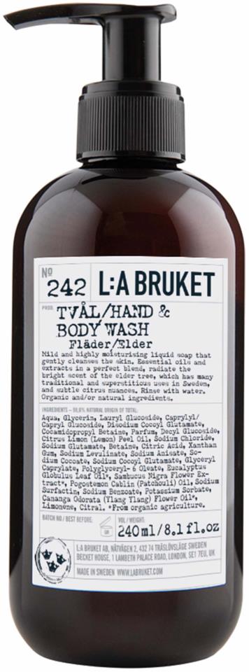 La Bruket 242 Hand & Body Wash Elder 240 ml CosN