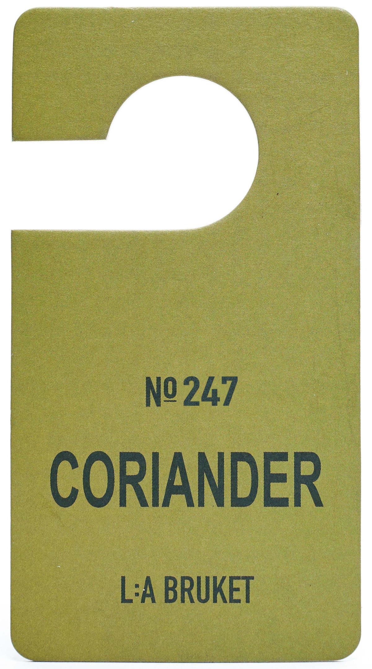 L:a Bruket Fragrance Tag 247 Coriander