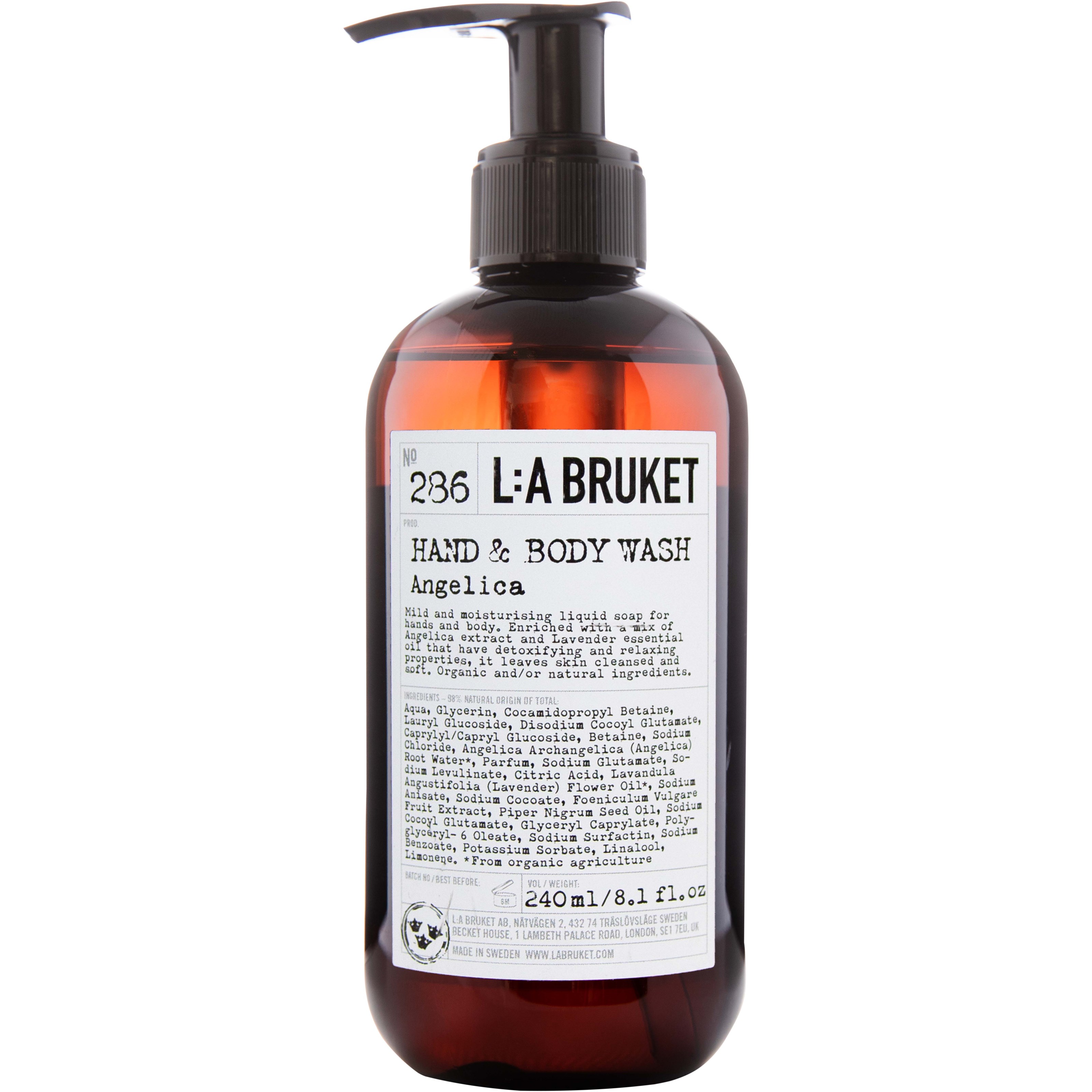 L:A Bruket 286 Hand & Body Wash Angelica CosN 240 ml